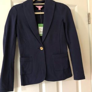 Lilly Pulitzer navy sweater blazer